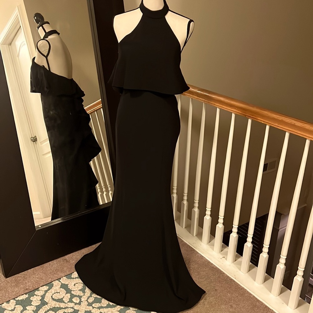 Xscape | long black evening gown